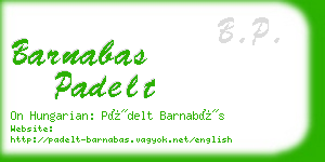 barnabas padelt business card